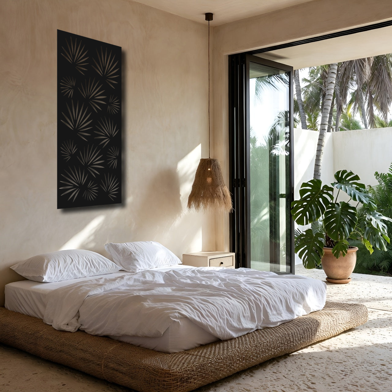Burst Fan - laser-cut metal wall art