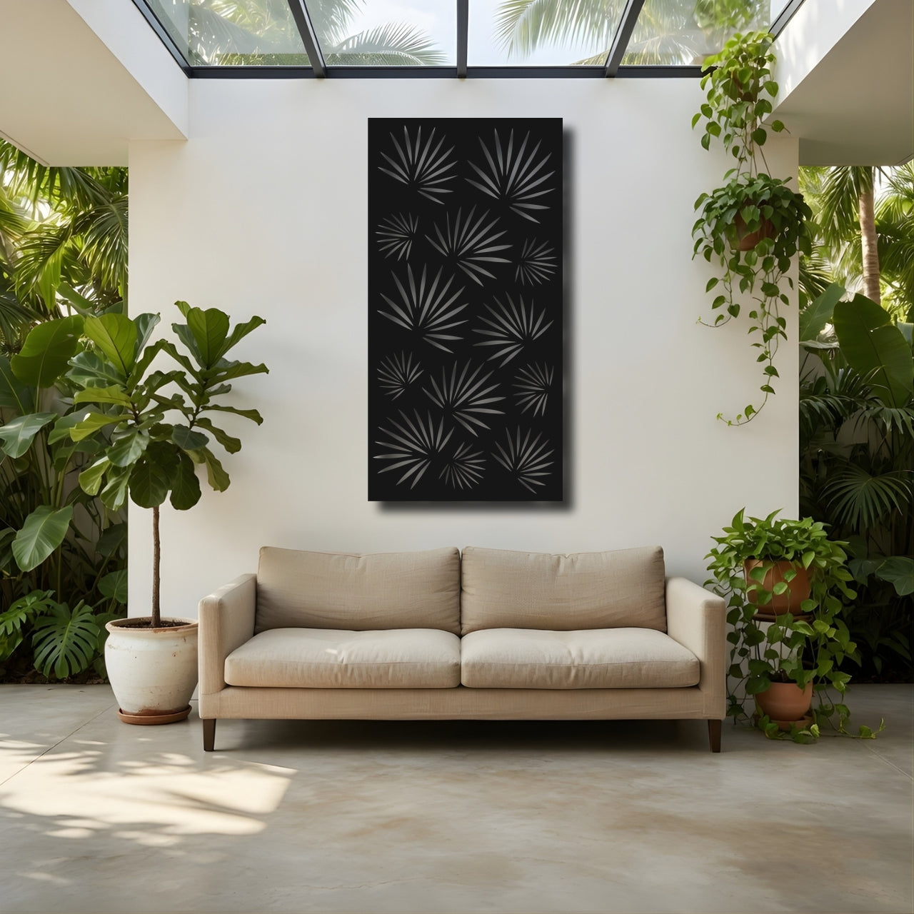 Burst Fan - laser-cut metal wall art