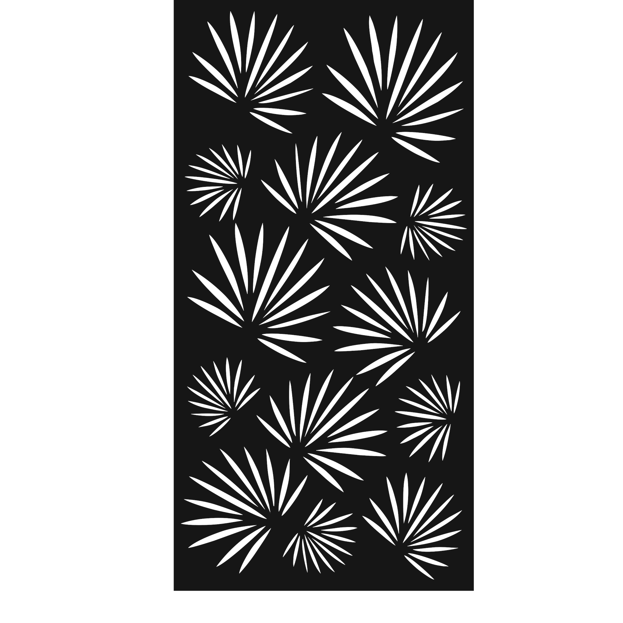 Burst Fan - laser-cut metal wall art