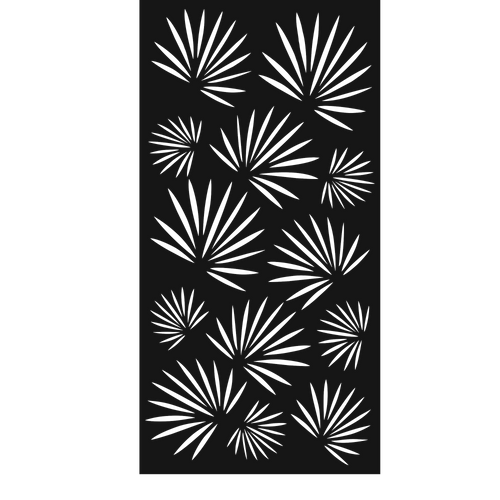 Burst Fan - laser-cut metal wall art