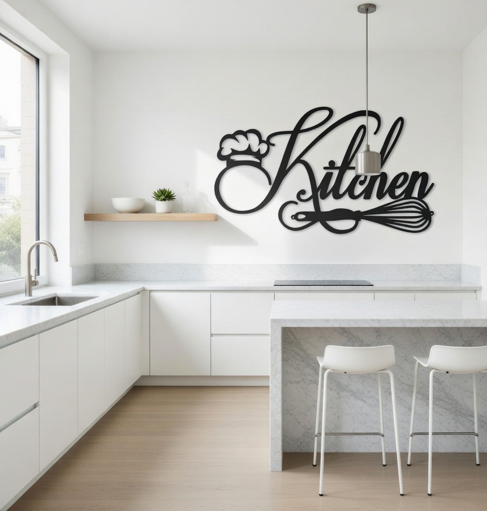 Chef's Word - laser-cut metal wall art