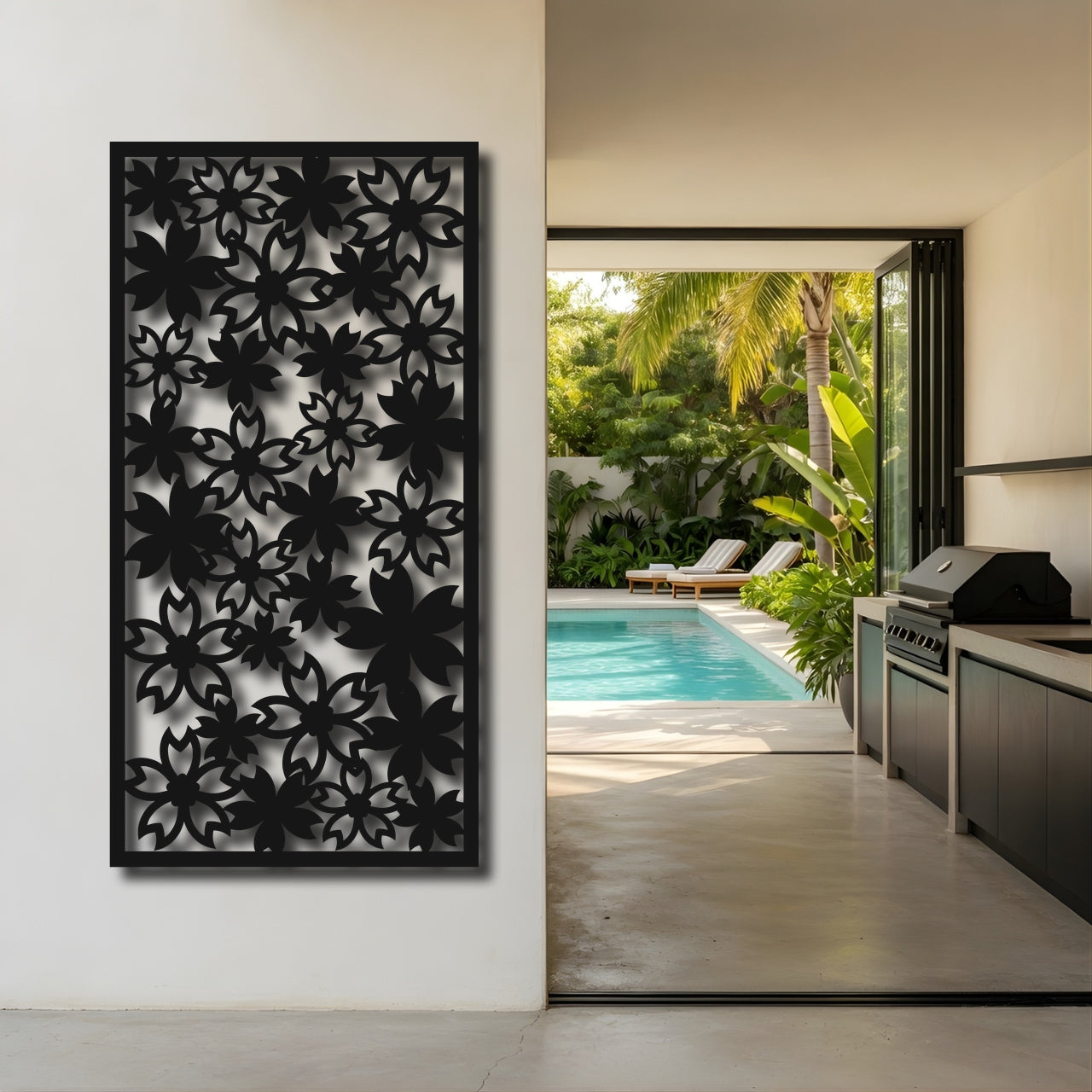 Cherry Fill - laser-cut metal wall art