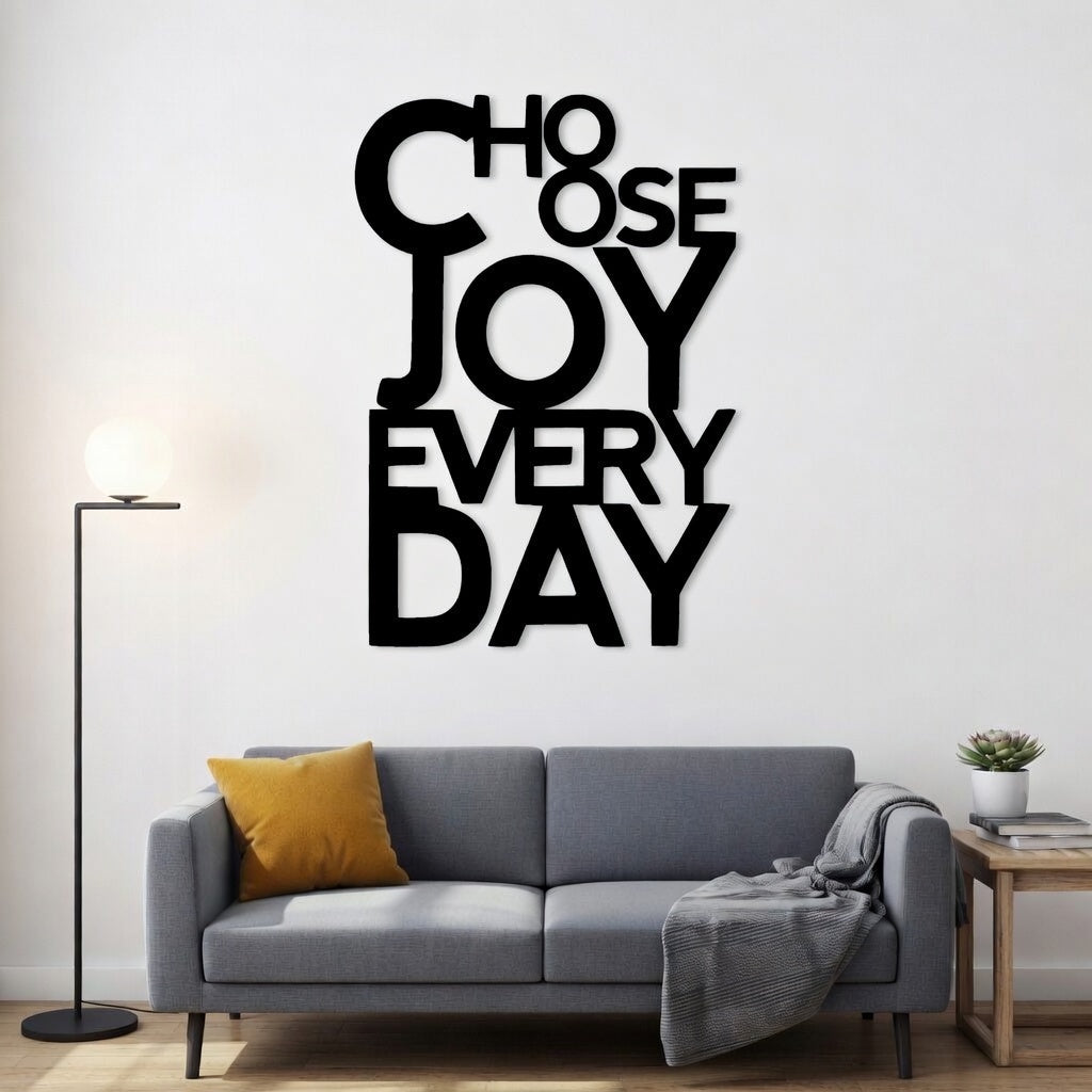 Choose Joy Always - laser-cut metal wall art