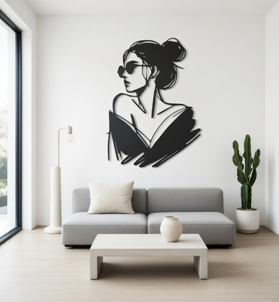 Cool Shade - laser-cut metal wall art
