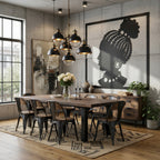 Crowned - laser-cut metal wall art