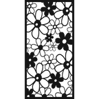Daisy Field - laser-cut metal wall art