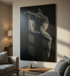 Dance In Stripes - laser-cut metal wall art