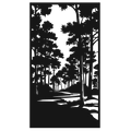 Dark Trail - laser-cut metal wall art