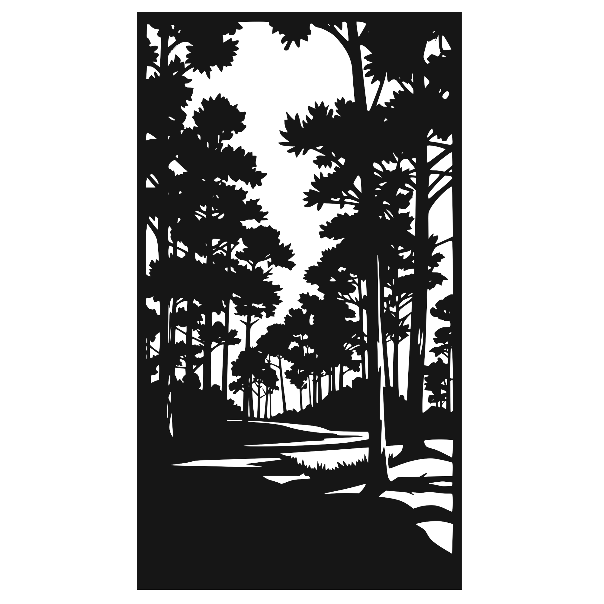 Dark Trail - laser-cut metal wall art