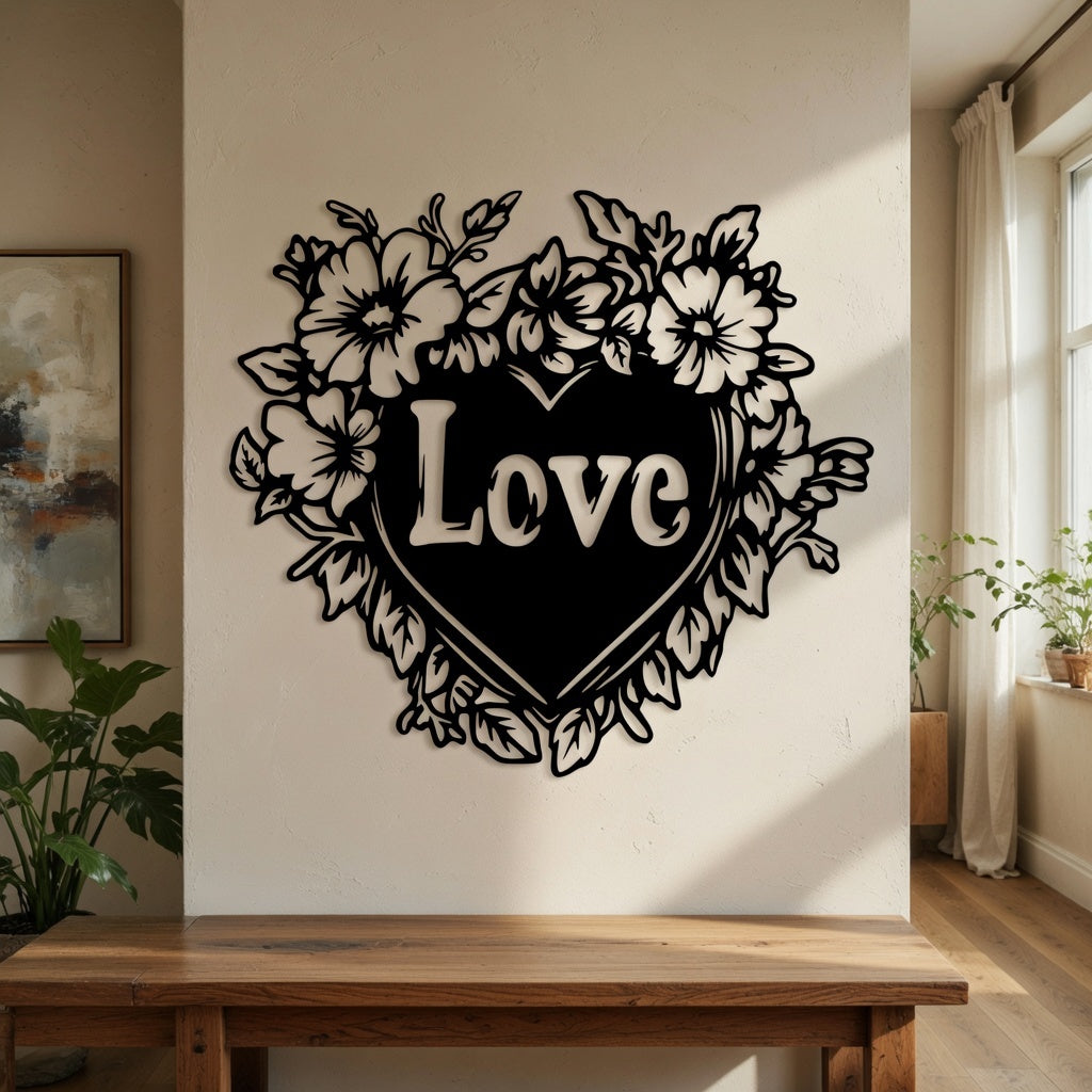 Dear Rose - laser-cut metal wall art