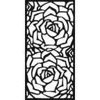 Double Rose - laser-cut metal wall art