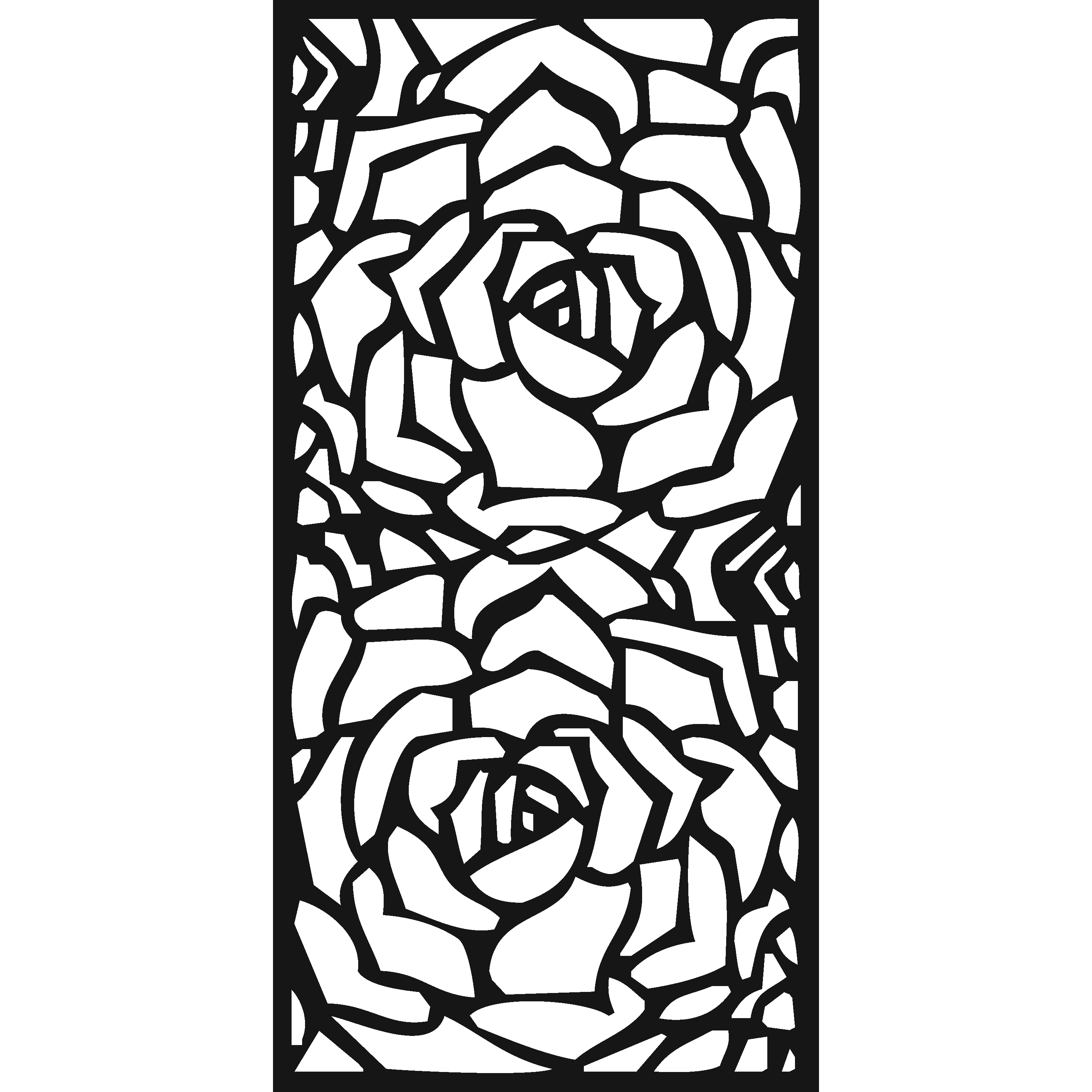 Double Rose - laser-cut metal wall art