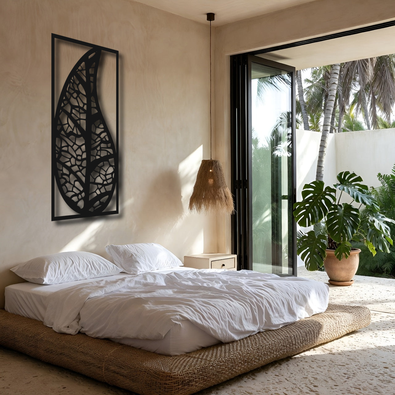 Drop Leaf - laser-cut metal wall art