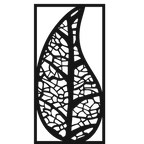 Drop Leaf - laser-cut metal wall art