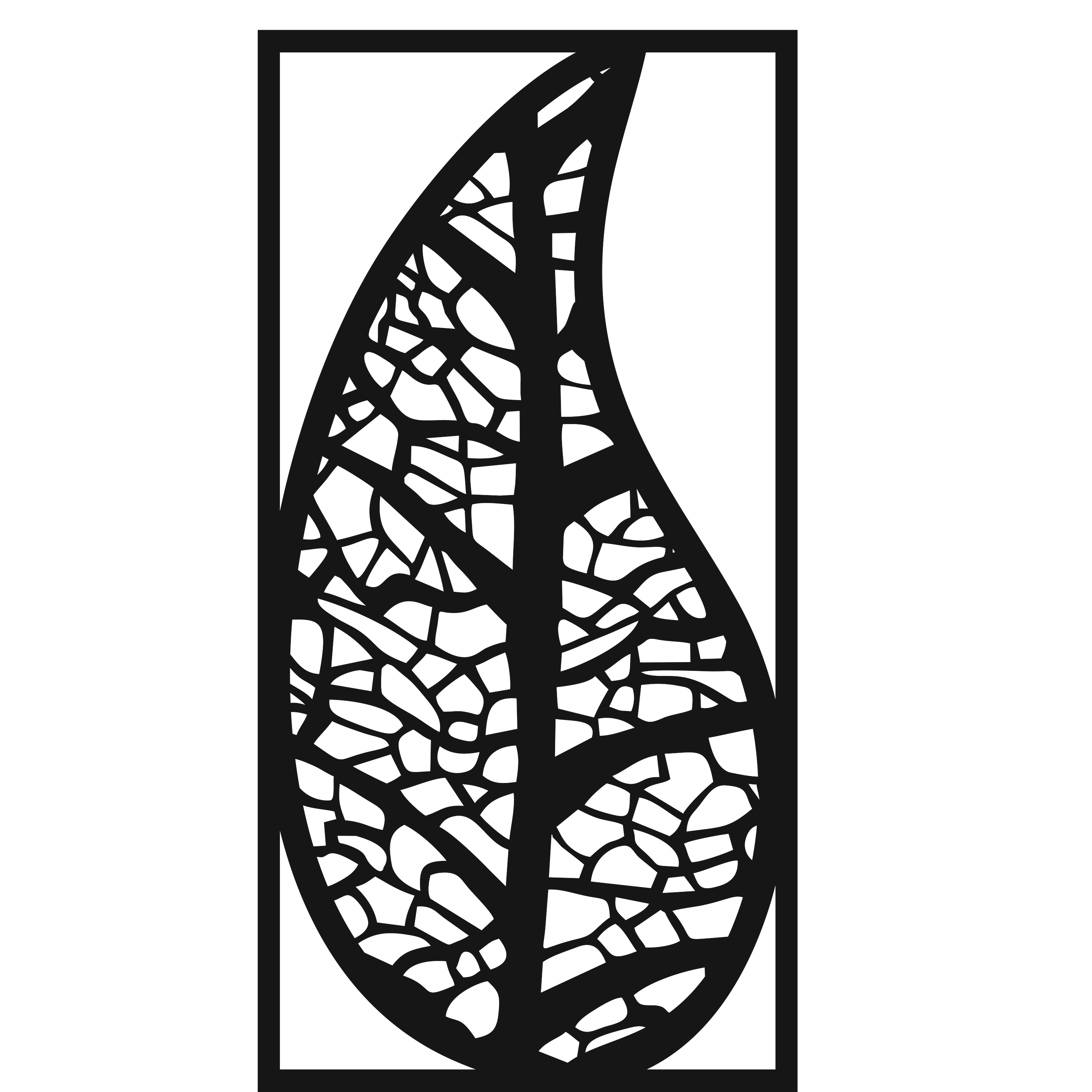 Drop Leaf - laser-cut metal wall art