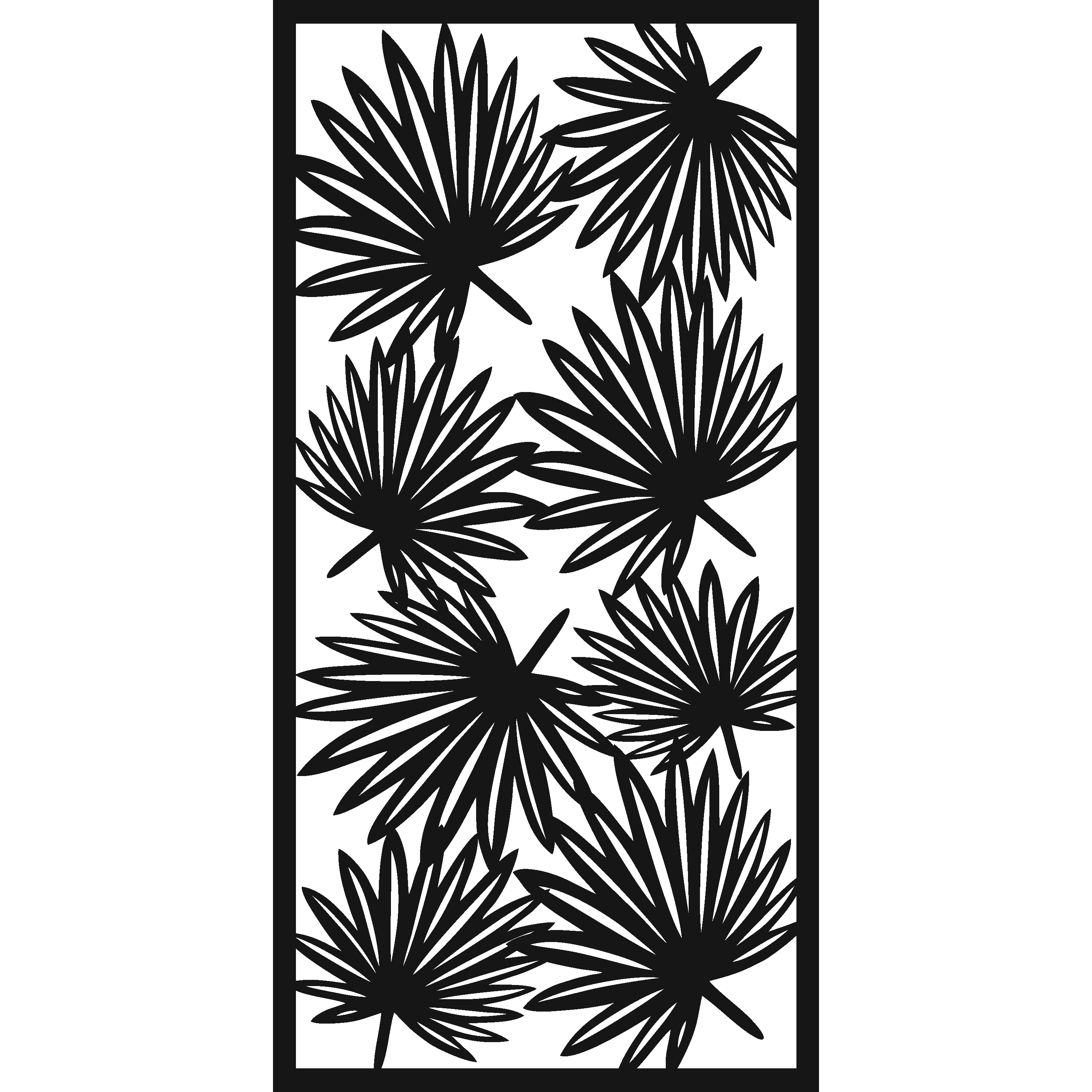 Fan Array - laser-cut metal wall art