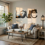 Feline Spell - laser-cut metal wall art