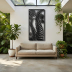 Fern Bloom - laser-cut metal wall art