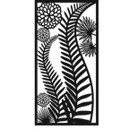 Fern Bloom - laser-cut metal wall art