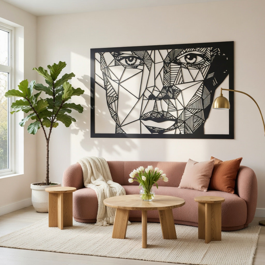 Fractured - laser-cut metal wall art