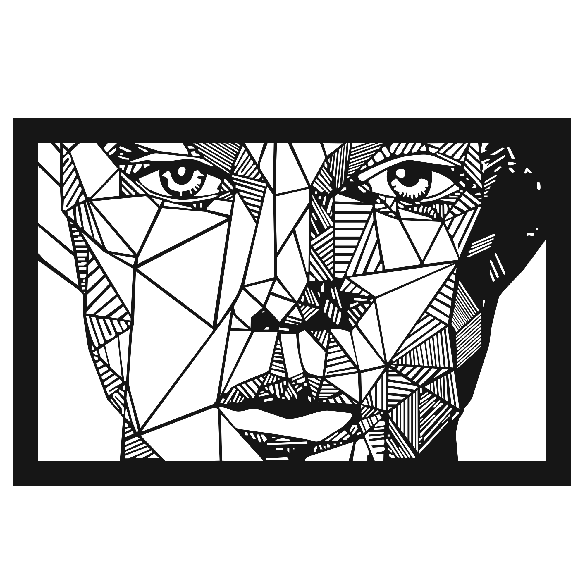 Fractured - laser-cut metal wall art
