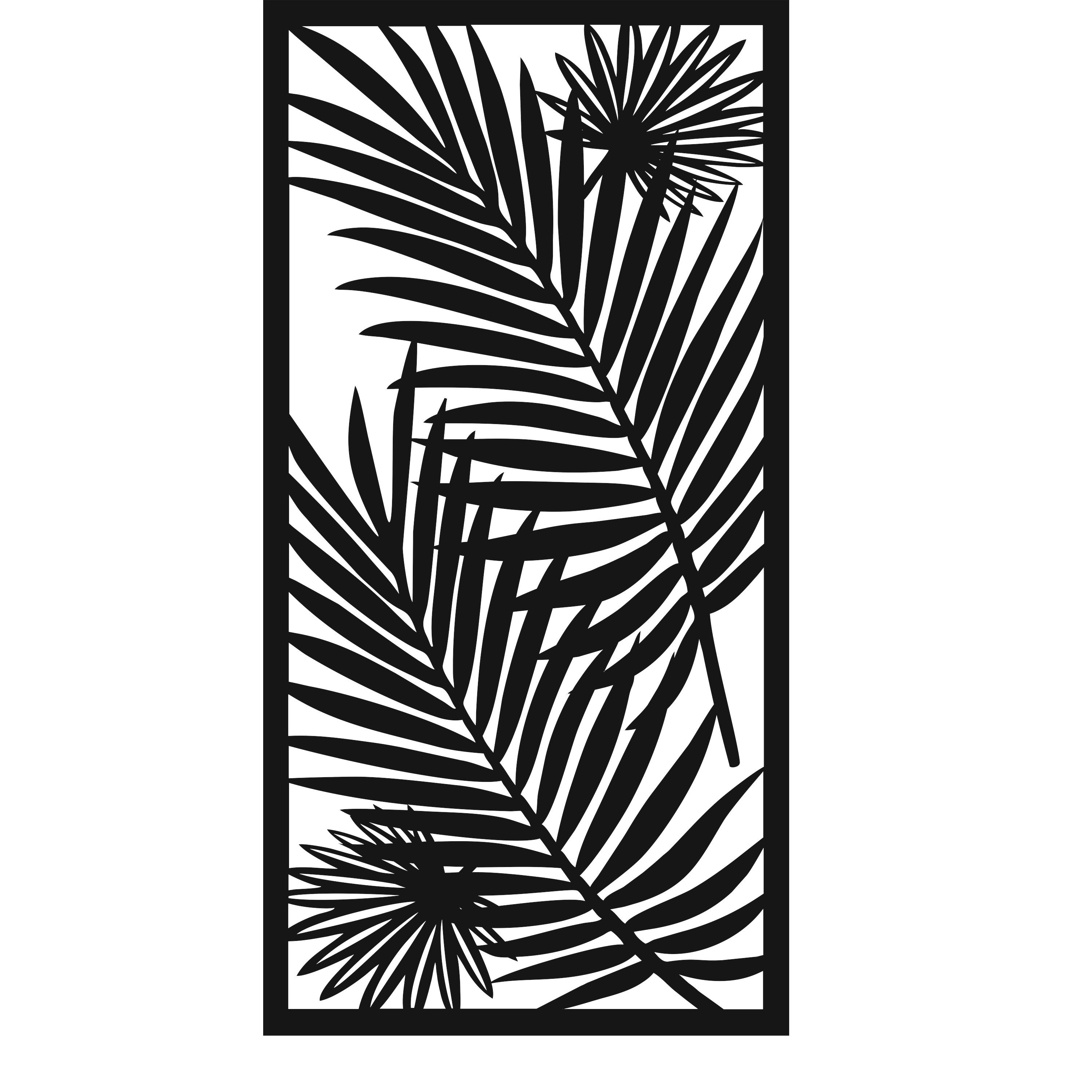 Frond Cross - laser-cut metal wall art
