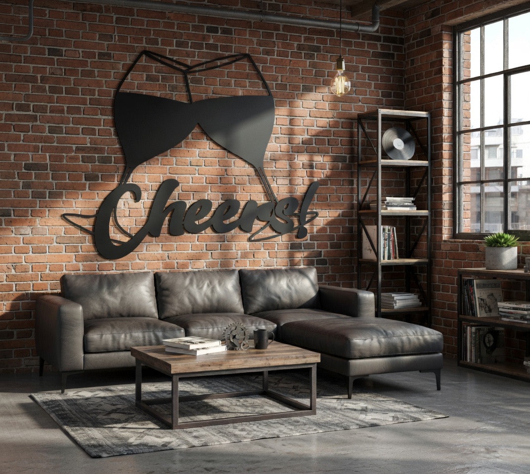 Glass Raised - laser-cut metal wall art
