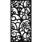 Grand Scroll - laser-cut metal wall art