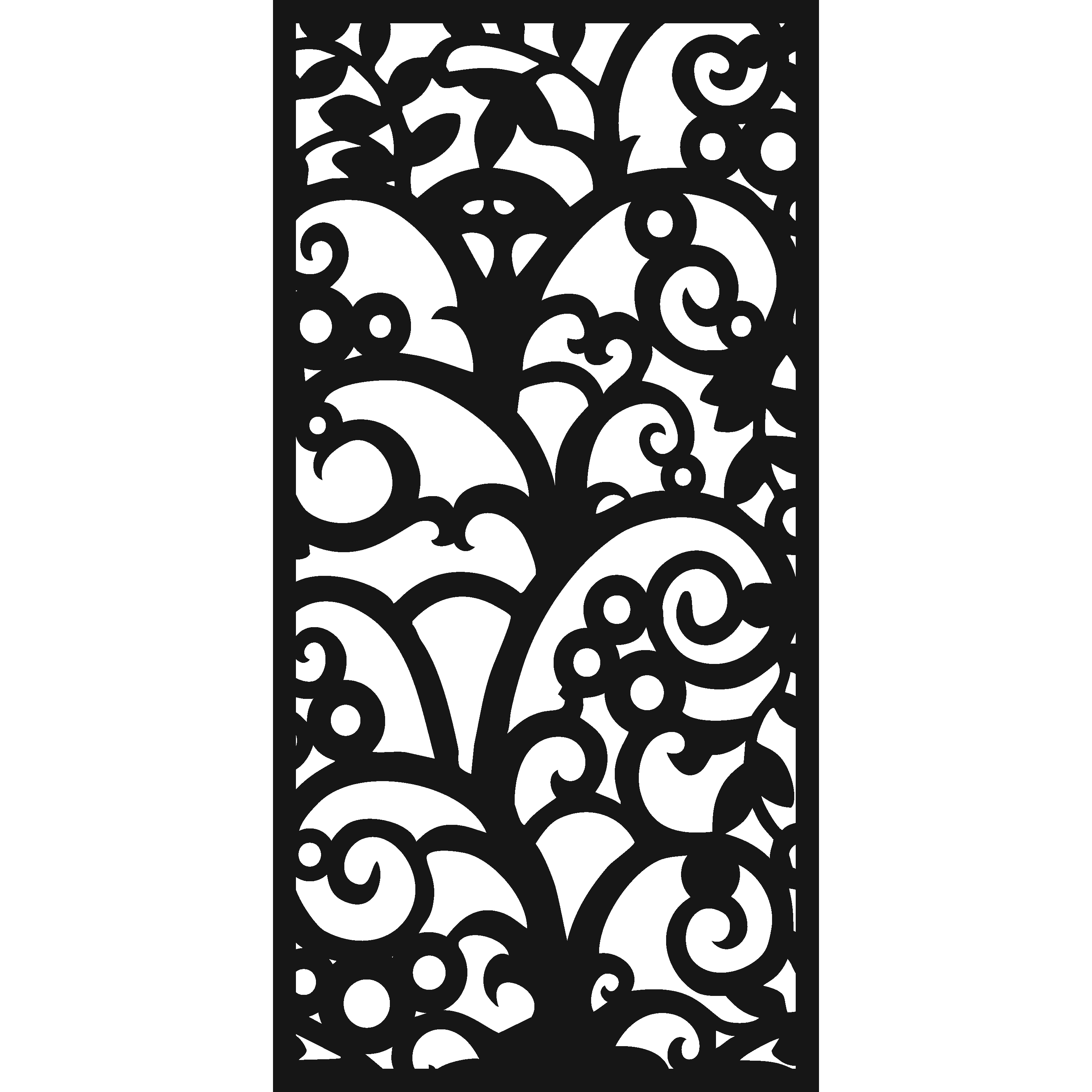 Grand Scroll - laser-cut metal wall art