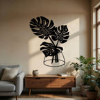 Green Living - laser-cut metal wall art
