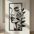 Her Secret Rose - laser-cut metal wall art