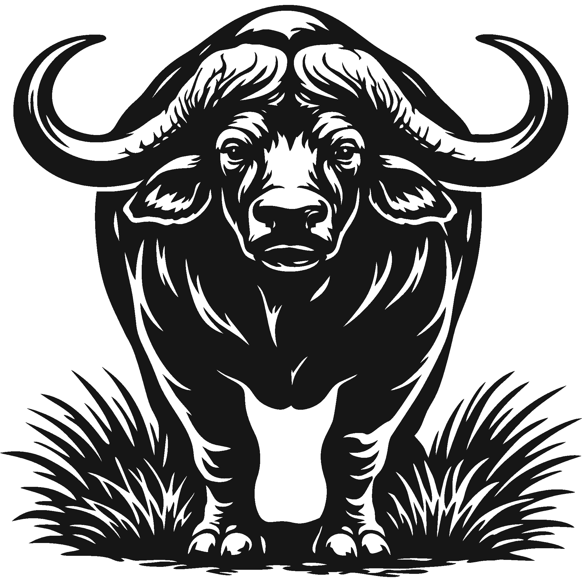 Horn Down - laser-cut metal wall art