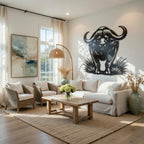Horn Down - laser-cut metal wall art
