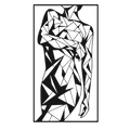 Ink Portrait - laser-cut metal wall art