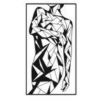 Ink Portrait - laser-cut metal wall art