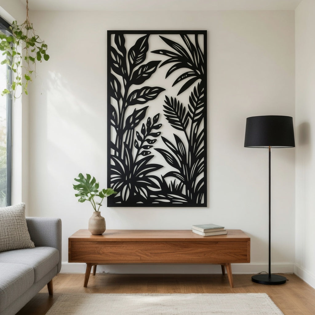 Into The Jungle - laser-cut metal wall art
