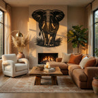 Ivory March - laser-cut metal wall art