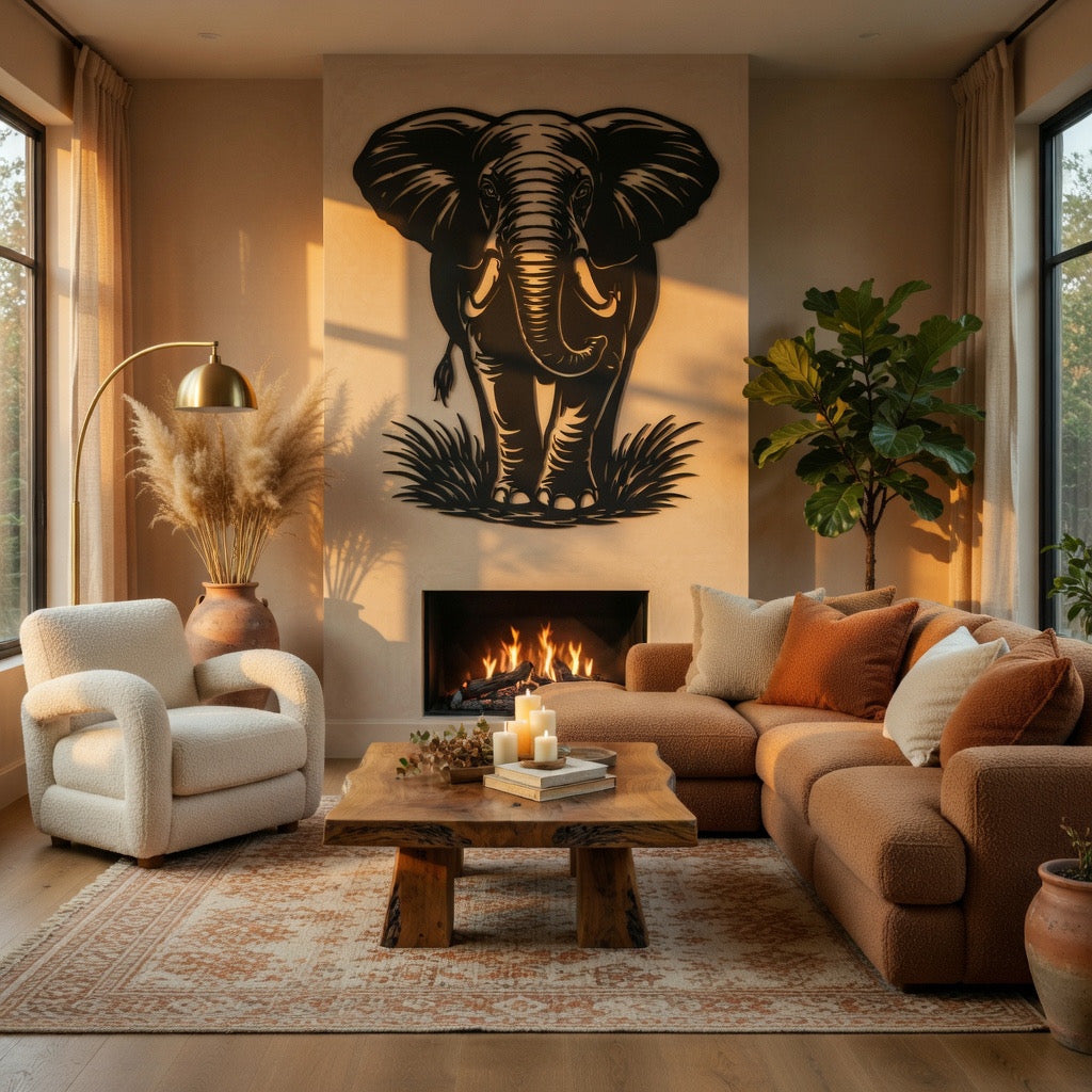 Ivory March - laser-cut metal wall art