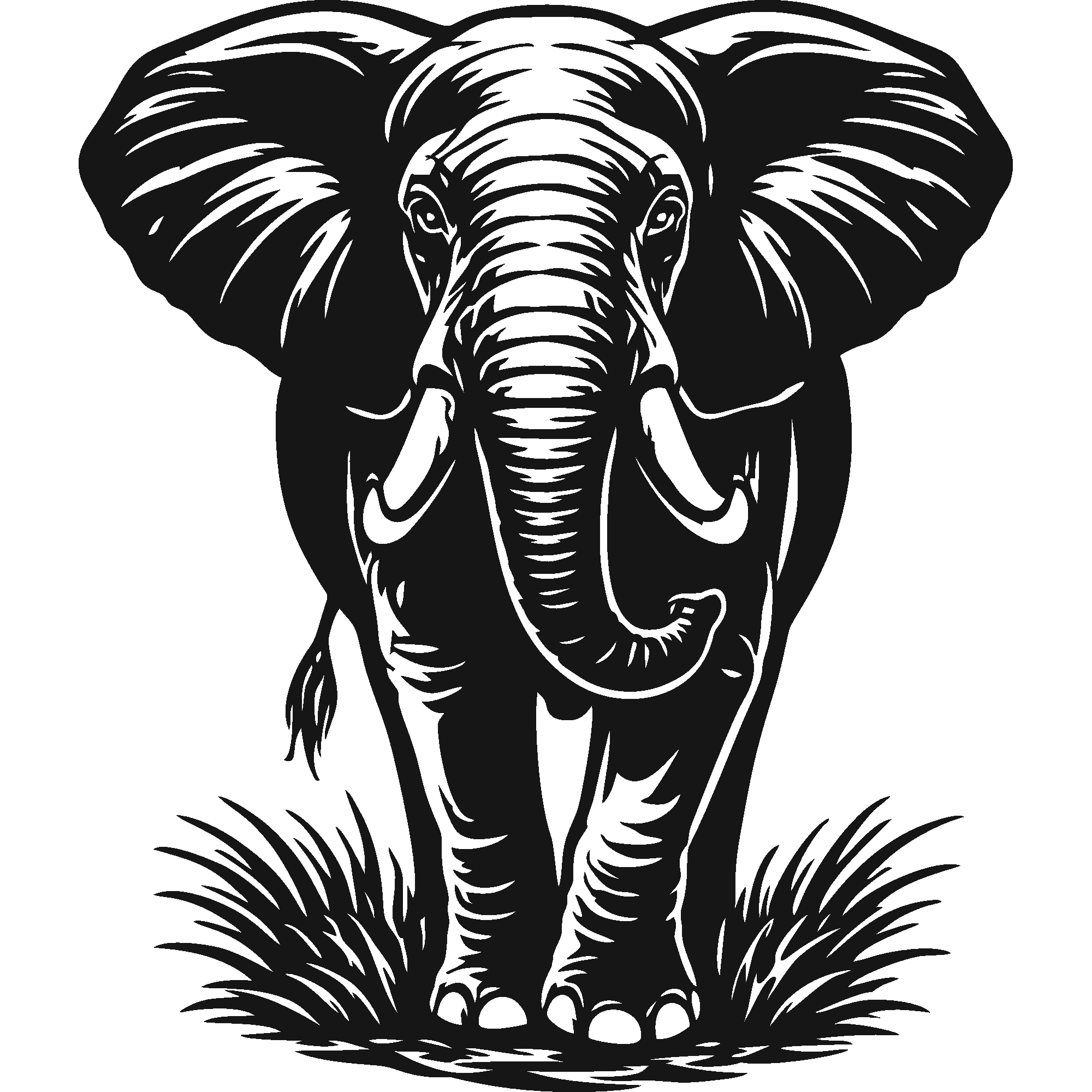 Ivory March - laser-cut metal wall art