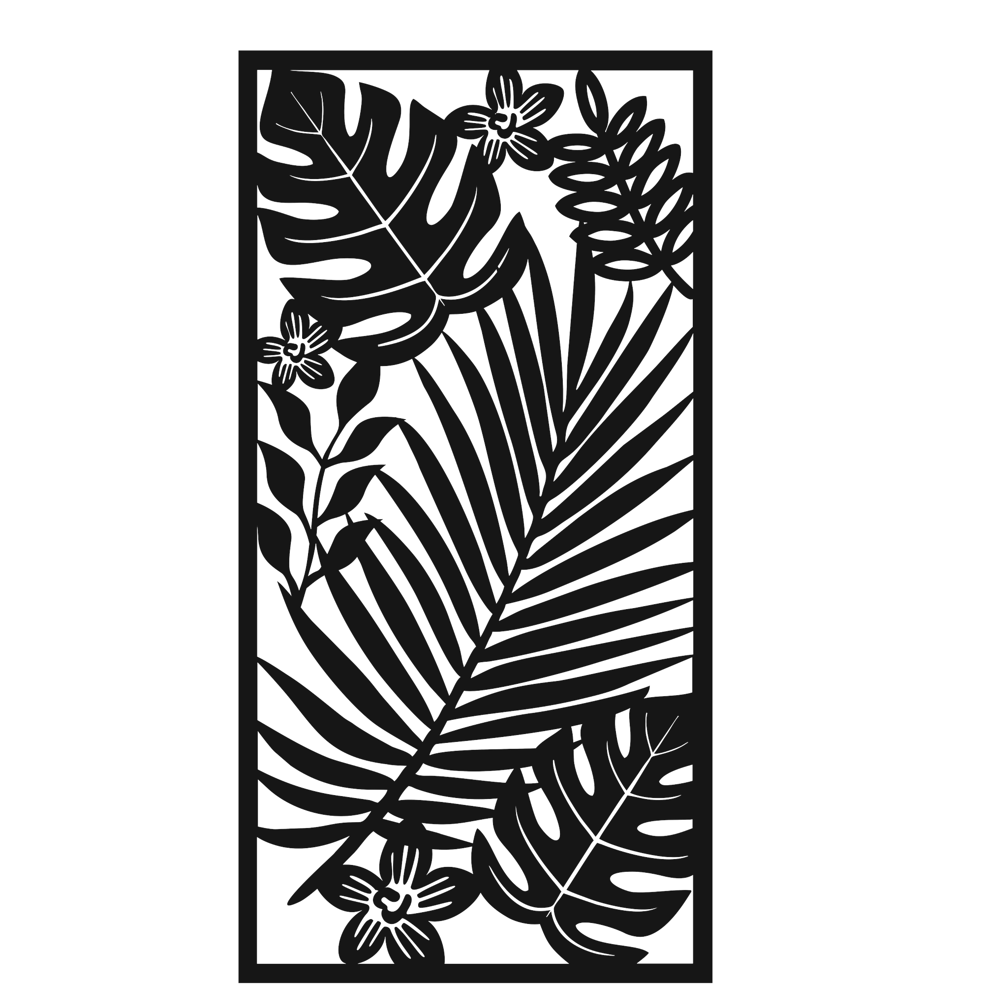 Jungle Bloom - laser-cut metal wall art