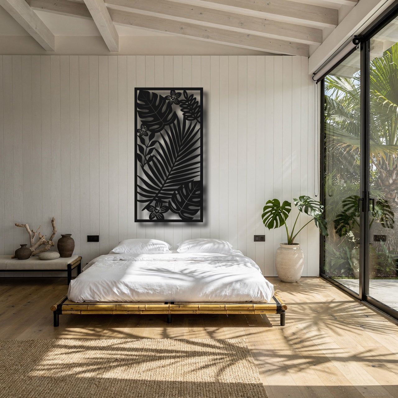 Jungle Bloom - laser-cut metal wall art