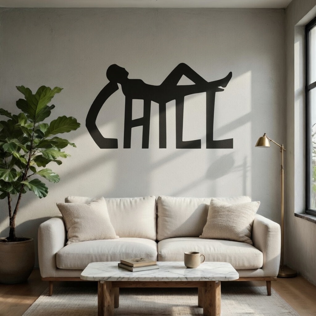 Just Chill - laser-cut metal wall art