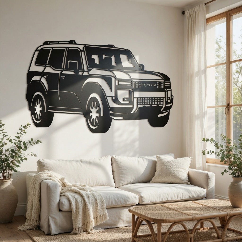 Land Cruiser Prado - laser-cut metal wall art
