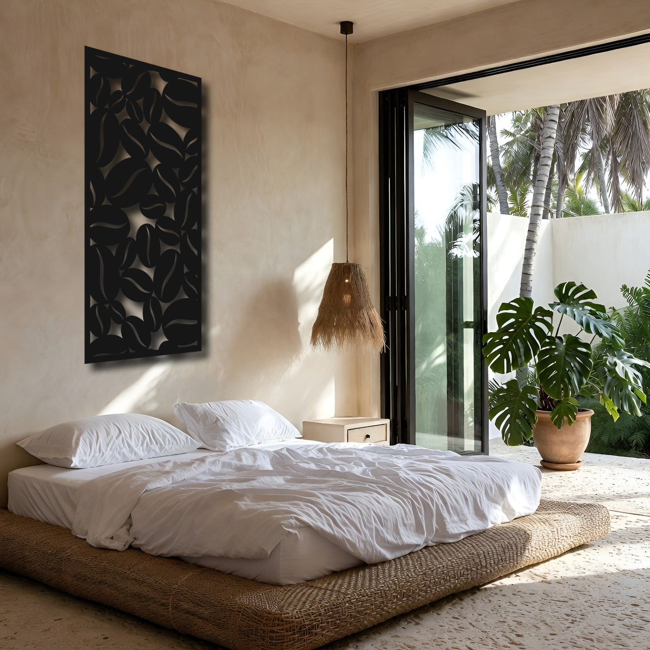 Leaf Curl - laser-cut metal wall art