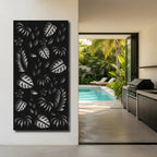 Leaf Drift - laser-cut metal wall art