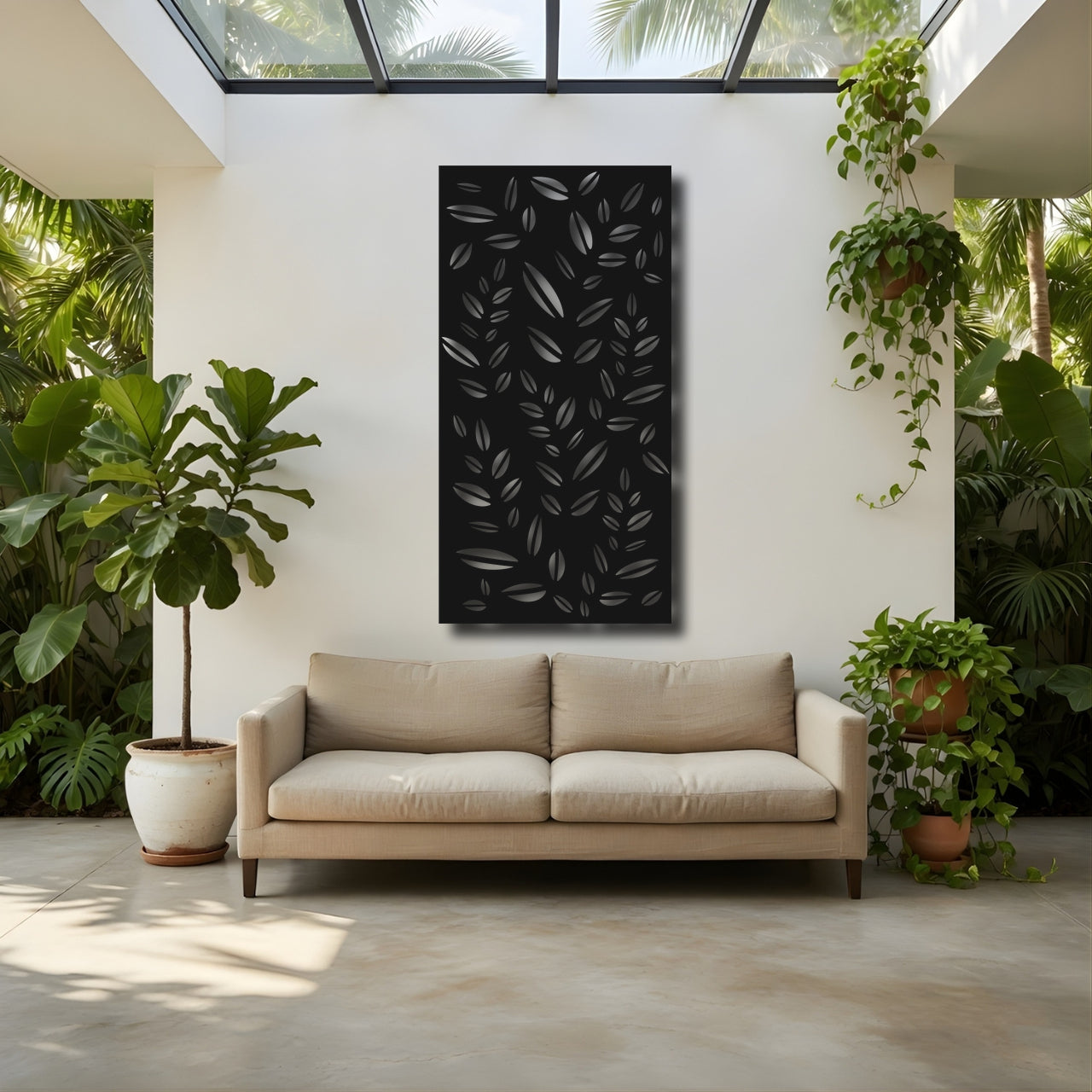 Leaf Scatter - laser-cut metal wall art