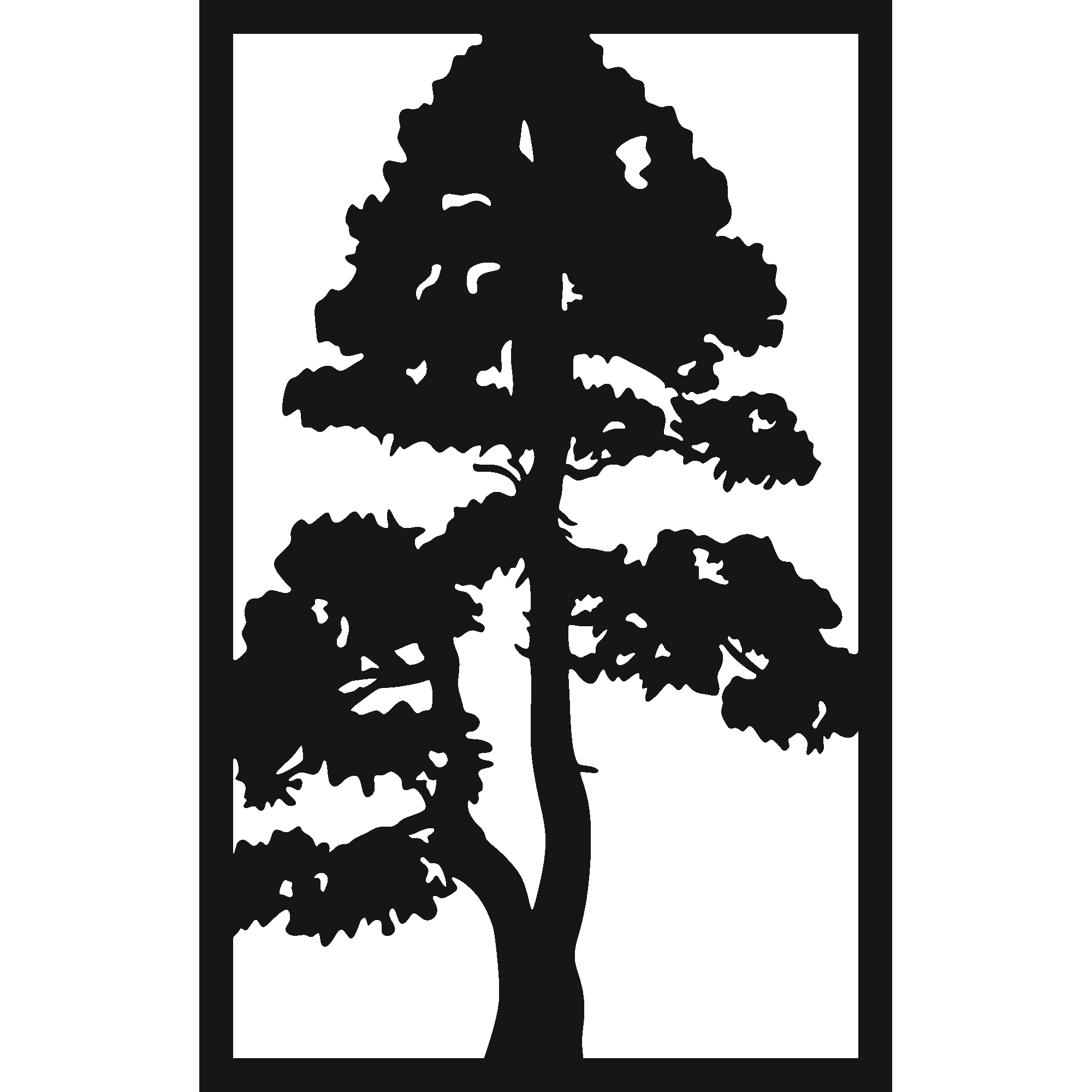 Lone Needle - laser-cut metal wall art