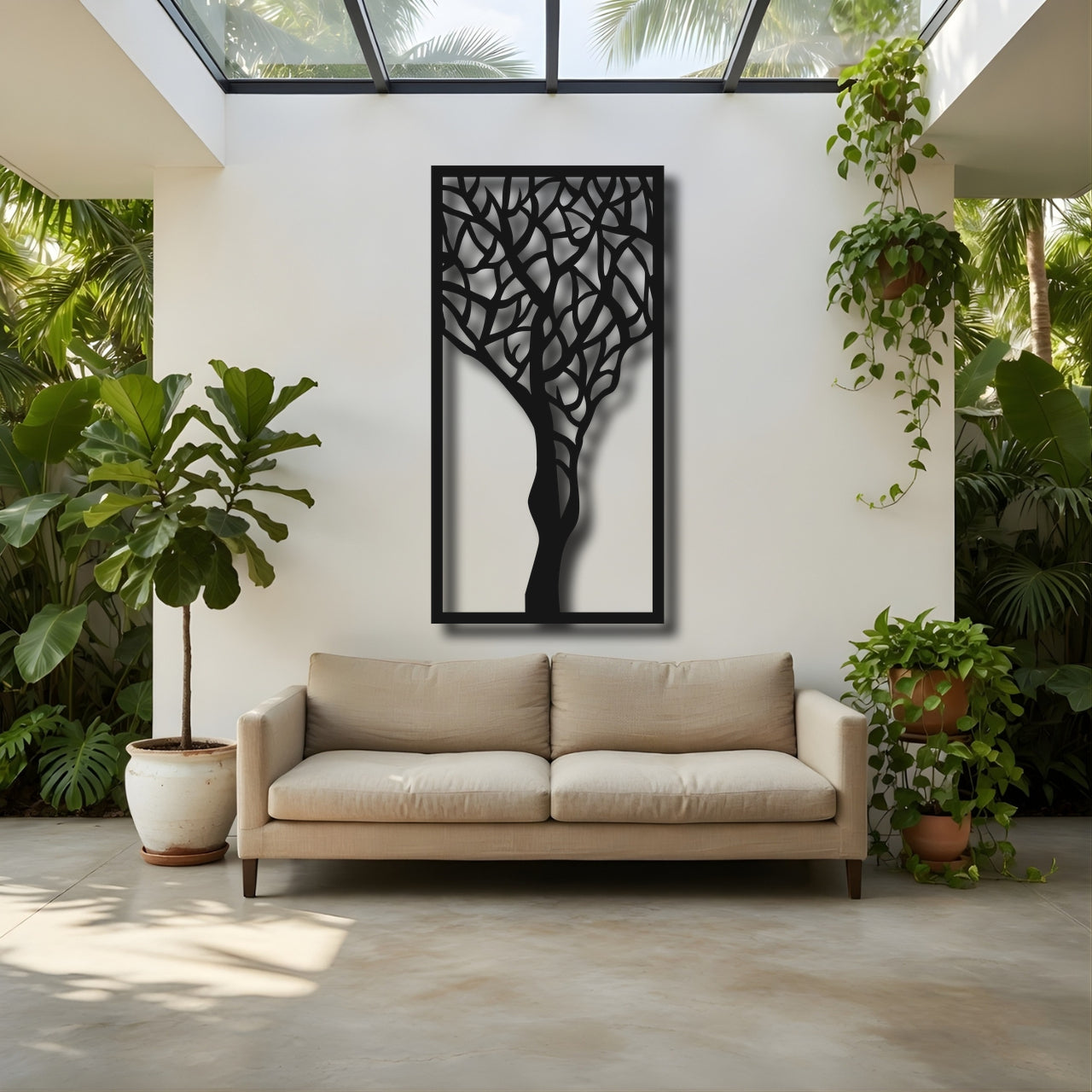 Lone Tree - laser-cut metal wall art