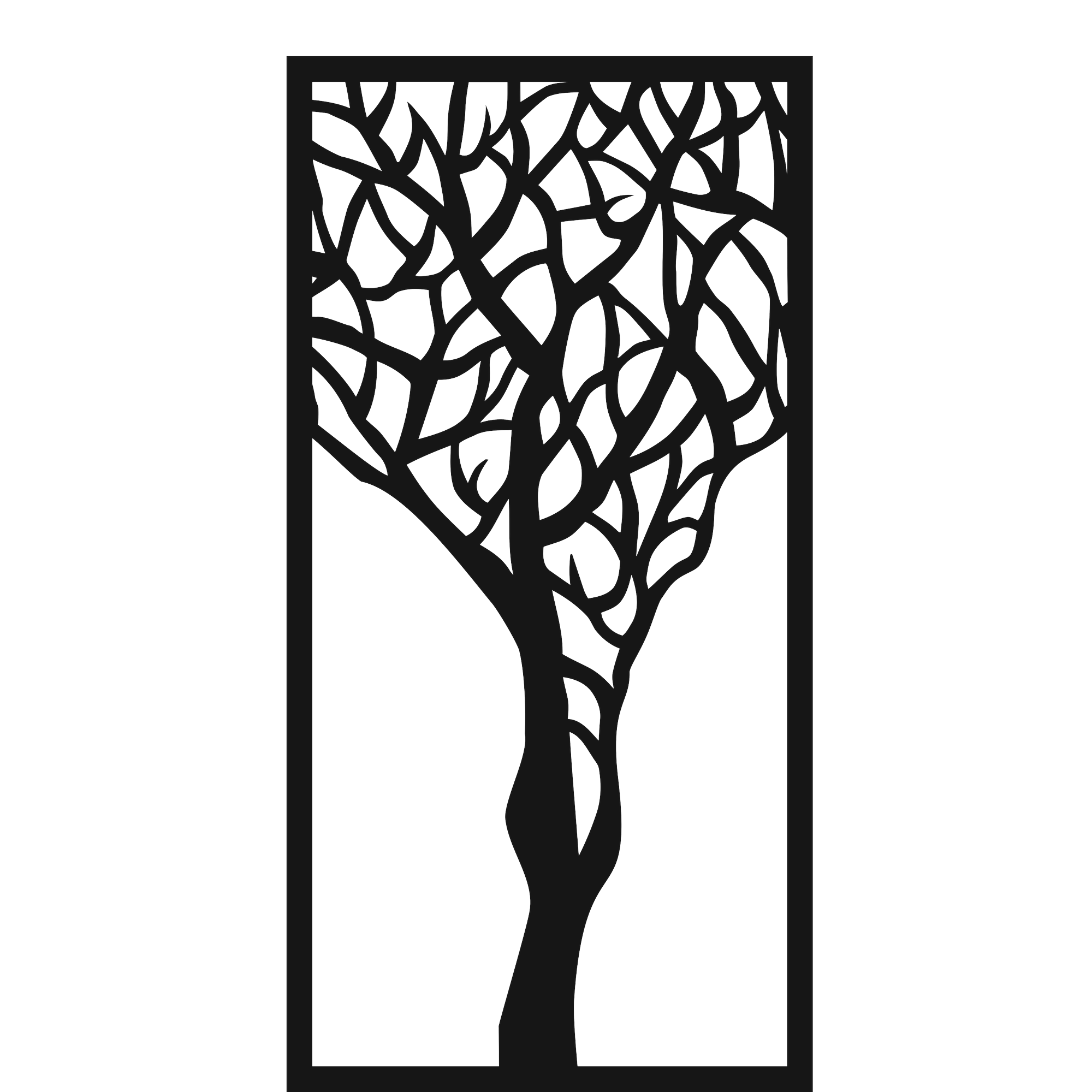 Lone Tree - laser-cut metal wall art