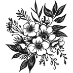 Loose Bloom - laser-cut metal wall art